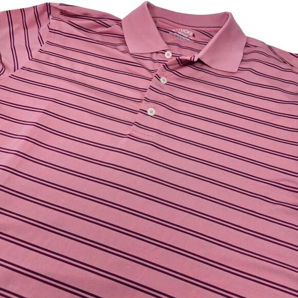 UNTUCKit‎ Men's Golf Polo Shirt Medium Rose Burgandy Short Sleeve - Picture 1 of 5